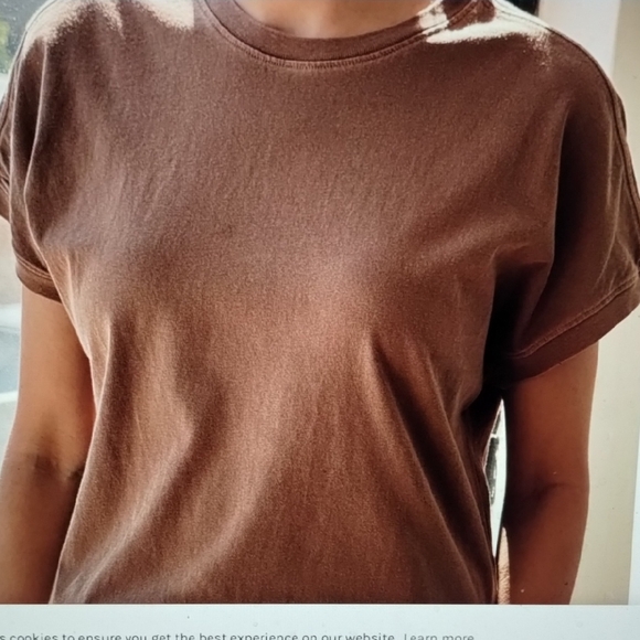 Le Bon Shoppe Ease Tee Shirt Top Chocolate S New - Picture 1 of 8